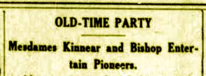 An “Old-Time Party” in 1911